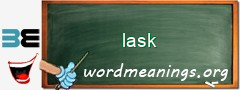WordMeaning blackboard for lask